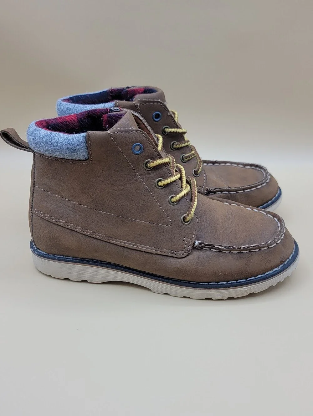 Cat & Jack Ackerley Little Boys Boots Size 13C Brown Tan Gray Mid Top Hiking